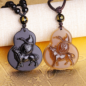 2023年生肖鸡吉顺意吉祥物蛇牛保岁吊坠属鸡男女佩戴三合项链挂件