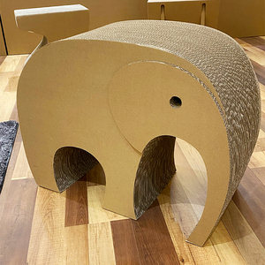 创意家具瓦楞纸26字母椅儿童成人矮凳现代样板房艺术软装家居摆件