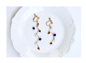 夏夜星空北斗星座仙后座勺子形流苏不对称星光星星耳环无耳洞耳夹