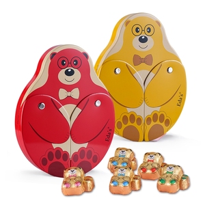 意大利原装进口 edas艾达牛奶巧克力小飞熊礼盒100g精美 萌趣造型