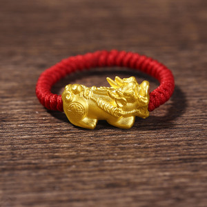 貔貅男转运珠戒指