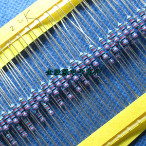 1/4w金属膜电阻22k 22千欧 22kr 1% 0.25w五色环电阻铜脚 (100只)