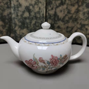 日本回流 nikko 日光骨瓷 花卉纹壶 茶壶 水壶 茶具  无盒