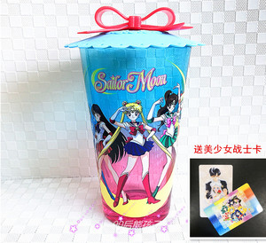 美少女战士SailorMoon水兵月月野兔全五战士钢化玻璃马克杯水杯子