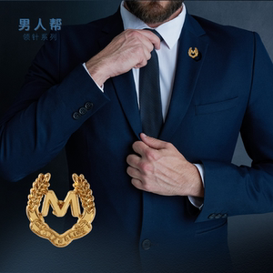 00gfndh淘宝锆石麦穗胸针男士胸花西服领针高档奢华徽章别针ins潮