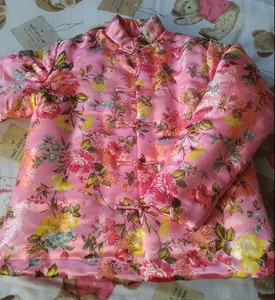 成人手工棉花缎面手工盘扣开衫棉袄棉服 女士缎面花棉衣