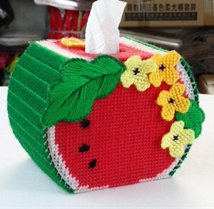 体手编织装饰立刺绣纸盒工创意家用手工毛线fpq材巾料抽纸盒材料