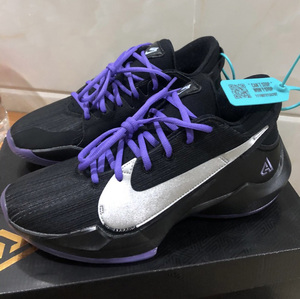 适配zoom freak 2ep字母哥黑紫色半圆椭圆反光鞋带渐变扁平鞋绳子