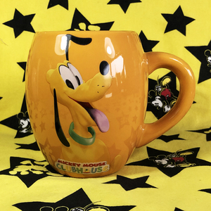 外贸原单米老鼠米奇布鲁托pluto可爱卡通狗大肚陶瓷水杯马克杯子