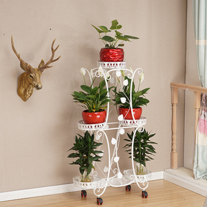 铁艺花架客厅欧式绿萝花架阳台多功能吊兰多层落地花盆架子室内