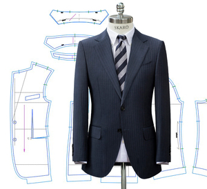 和雨轩纸样男西装上衣纸样版裁剪图纸男士西服做衣服裁衣模板