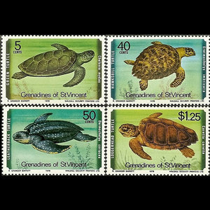 圣文森特格林纳丁斯1978年海龟4全(XC0632)