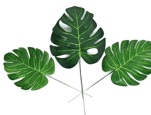 气球拱门装饰布置龟背叶仿真绿植假花绿叶北欧植物绿植龟背竹摆件