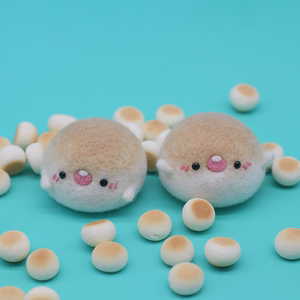 羊毛毡戳戳乐手工diy小馒头公仔可爱玩具玩偶挂件情人节礼物材料