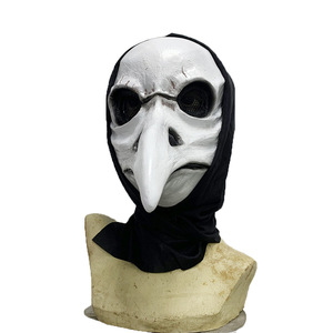 新款瘟疫医生鸟嘴乳胶面具 鼠疫黑死病cosplay复古朋克风面具