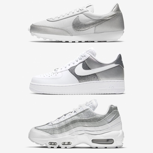 耐克nike air max 95 空军一号 dbreak 银色反光系列运动鞋