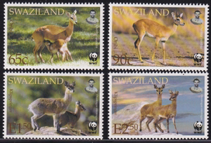 斯威士兰 2001年世界自然基金会WWF 岩羊邮票