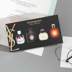 ysl圣罗兰q版香水小样四件套装 黑鸦片红鸦片反转巴黎7.5ml*4件套