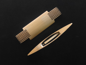 纺织工具竹制 手工艺品缂丝织机学习专用机梭子拨子