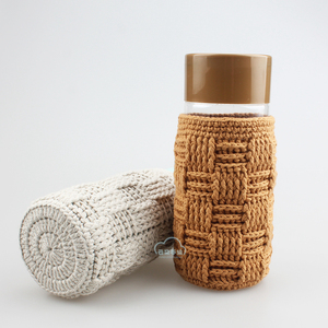 高端质感纯手工编织水杯套复古简约创意礼物保温杯套私人订制韩版