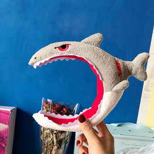 韩国头饰卡通鲨鱼发箍女洗脸可爱成人网红ins网红头箍拍照道具女