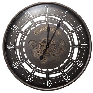 美式复古壁钟 欧式艺术铁艺齿轮挂钟 客厅装饰创意指针钟表
