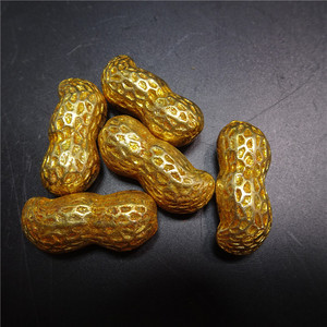 宫廷赏赐品金花生古代御赐金豆子实心长生果明清金条金块古董旧货
