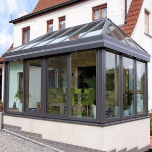 露台阳光房定制断桥铝合金门窗封阳台别墅遮阳棚钢结构花园玻璃房