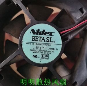 原装正品NIDEC D08A-24TS2 01 D08A-24TU 06 24V 变频器散热风扇