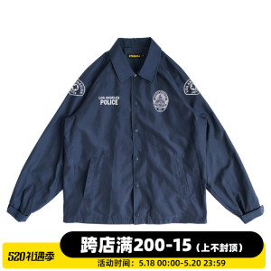 洛城lapd警视厅突击风衣识别外套美式教练夹克男秋冬季加厚棉衣