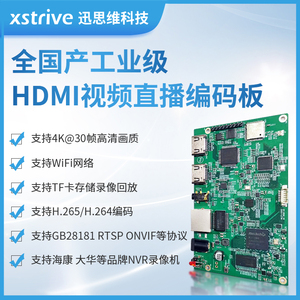 HDMI视频直播编码板RTMP/SRT采集带环出WiFi /SD卡全国产工业级