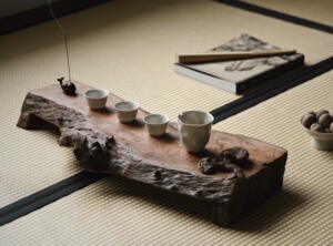 龙眼木干泡茶台茶盘榻榻米桌子侘寂风木雕中式客厅书房茶室软装