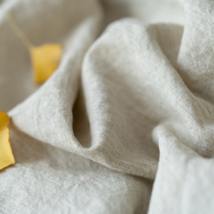 高端羊毛亚麻混纺原色面料禅意服装diy布料