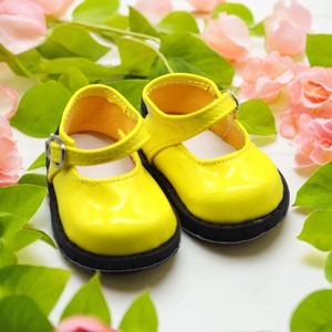 18寸美国女孩沙龙娃娃时尚洋气小皮鞋子长7厘米高光漆皮玩具鞋
