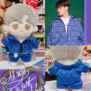 预售exo伯贤同款b家candy蓝色运动套装外套15/20玩偶娃衣服