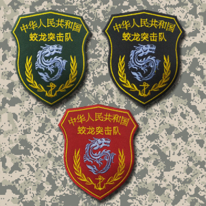 蛟龙突击队臂章刺绣魔术贴徽章军迷战术士气章冲锋衣粘贴背包贴