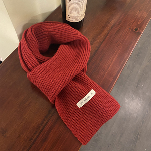 物有所值的一款小围巾韩国小众简约百搭保暖窄版围脖秋冬毛线情侣