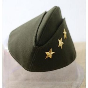 水兵舞帽子船型军帽广场舞演出船形帽 冬冬尖顶军绿色船帽