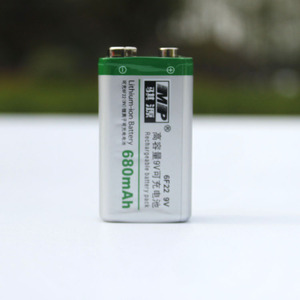 原装正品 骐源MP 680毫安大容量 9V 锂离子充电电池 9V方块电池