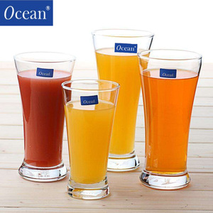 Ocean进口透明玻璃杯酒店餐厅耐热泡绿茶毛尖杯收腰果汁杯啤酒杯