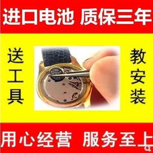 双狮男女士石英手表电池瑞士原装进口正品超薄纽扣电子磁