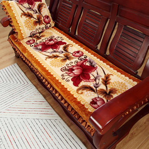 实木沙发垫三人连体木沙发坐垫带靠背红木垫子长沙发座垫椅垫拆洗