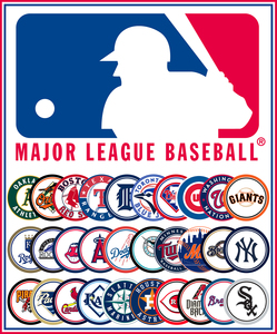 mlb周边 美国职业棒球大联盟 球队队标徽章胸章冰箱贴 30枚全套