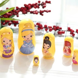 俄罗斯风情套娃6层新款中国风公主女生可爱儿童益智玩具生日礼物