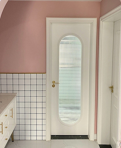 法式轻奢弧形平开门超白长虹玻璃卫生间厨房室内木门房间卧室烤漆