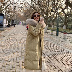 樱夫人 限定款 南韩千颂伊大毛领羽绒服