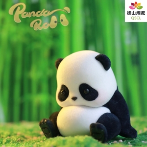 正版panda roll日常弹系列熊猫滚滚盲盒植绒胖达公仔摆件礼物