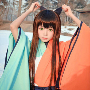 日本动漫urara迷路帖巽绀cos服 女和服cosplay服装 全套现货促销