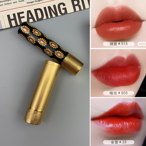 gucci古驰倾色绒雾金管口红 哑光25 505 琉光水润细管唇膏515 25