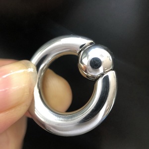 粗杆大阴环穿刺饰品钛钢弹簧球pa环欧美女男朋克私处穿孔乳环加重
